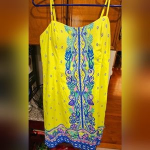 Lilly Pulitzer Loro Green Pineapple Rivera Dress size 12